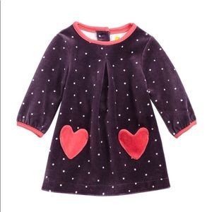 Mini-Boden velour dress (0-3 months)